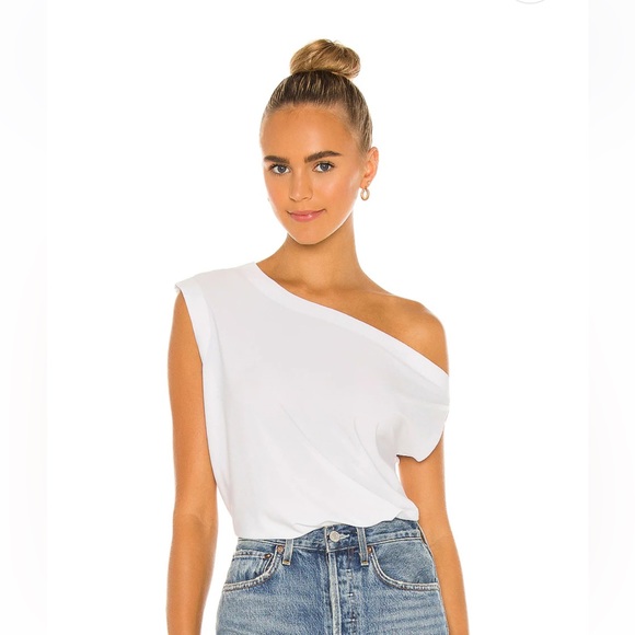 Norma Kamali Tops - Norma Kamali x Revolve Drop Shoulder Top in White